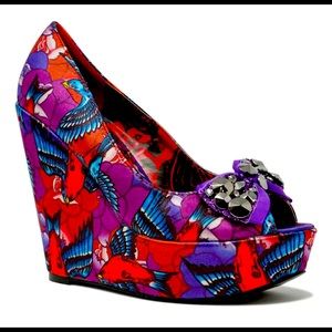 NWOT Iron Fist Havana Breeze Peep Toe Wedges size 9